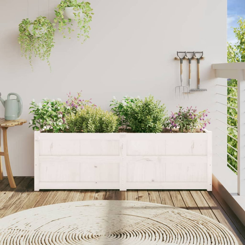 Brocklin Planter Box, 50cm H x 150cm W x 50cm D, White Pine