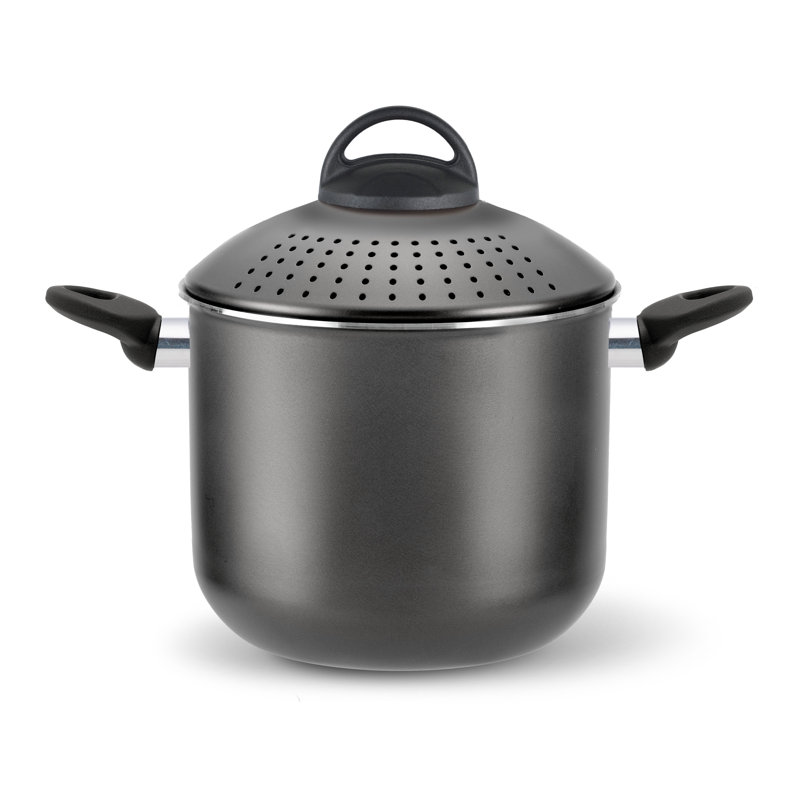 Symple Stuff Spak Non-Stick Aluminum Stock Pot, 33cm, Grey