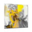 Moutarde jaune et gris vif I - Art mural acrylique abstrait pour la cuisine-2137784393