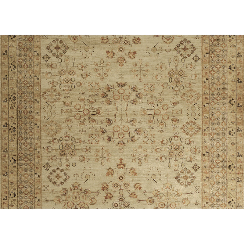 Handmade Wool Oriental Area Rug, Rectangle 6' x 9'