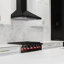 Hotte murale convertible 30 pouces 450 CFM CIARRA, hotte de cheminée en acier inoxydable noir avec lumières DEL, ventilateur d'extraction à 3 vitesses, filtres allant au lave-vaisselle et cuisine moderne-90753796