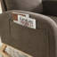 Chaise berçante moderne avec accoudoirs de salon et dossier haut