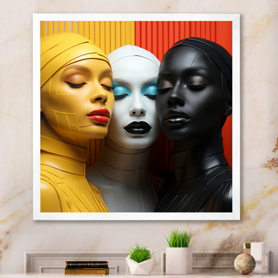 Trois déesses de l'unité universelle sur toile