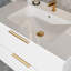Armoire de base de meuble-lavabo compacte, MDF blanc, salle de bain moderne