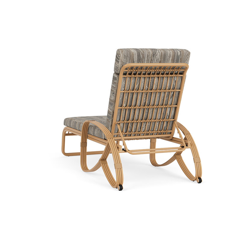 Riviera Outdoor Chaise Lounge, Woodgrain Ash