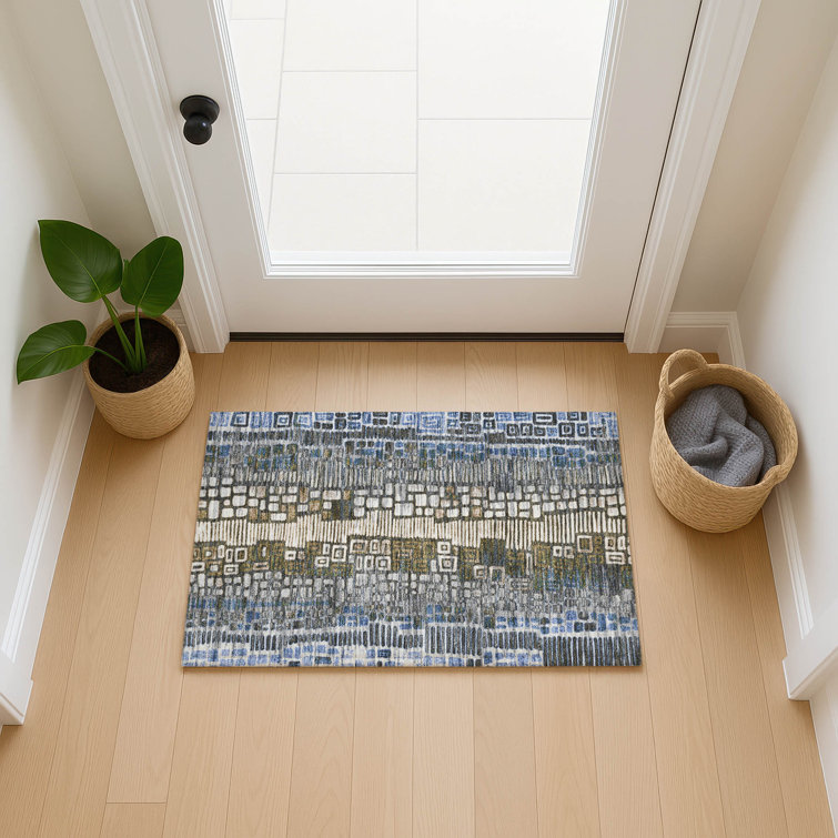 Machine Washable Indoor/Outdoor Jenning ACN2268 Geometric Rug