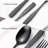 40-Piece Black Flatware Set