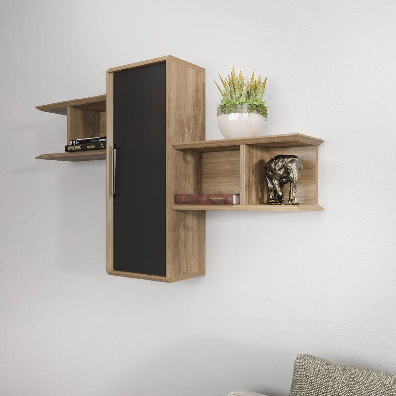 Tablette murale, Black;Walnut