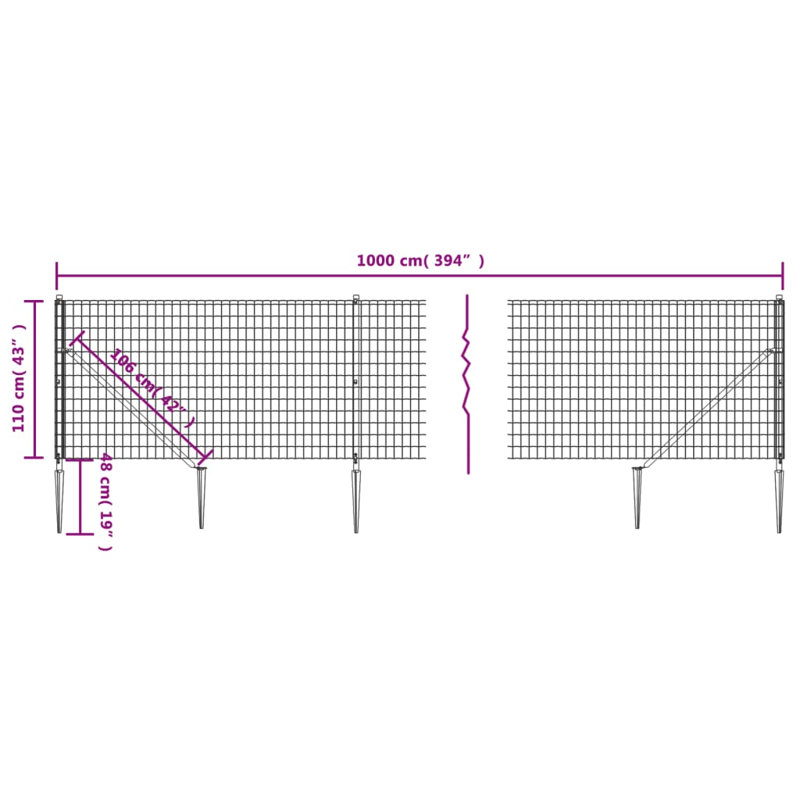 Centralia Fence Panels Fencing, 1000cm W x 110cm H