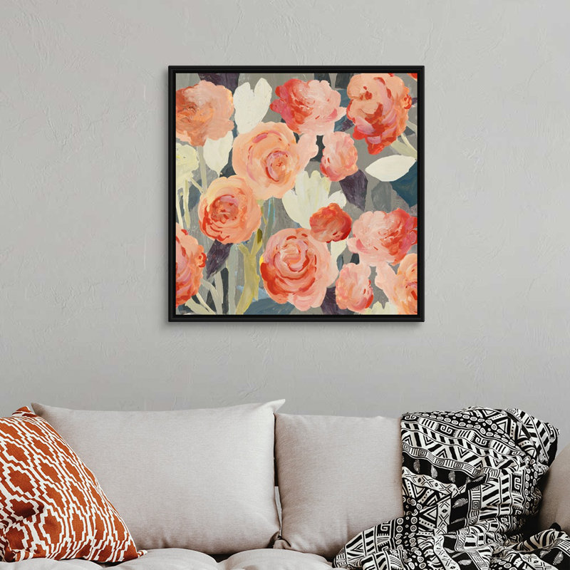 Pêche - reproduction d'art sur toile, Toile avec cadre flottant noir, H 32 po x l 32 po x P 1,75 po
