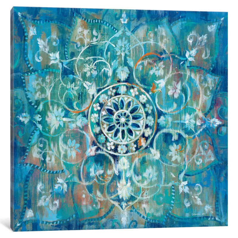 Mandala I - impression d'art graphique, H 26 po x l 26 po x p 1,5 po, Toile