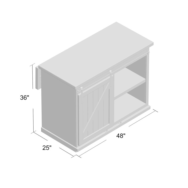 Uli Kitchen Island, Red