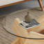 Table basse 33,4 pouces en verre trempé avec pieds en bois