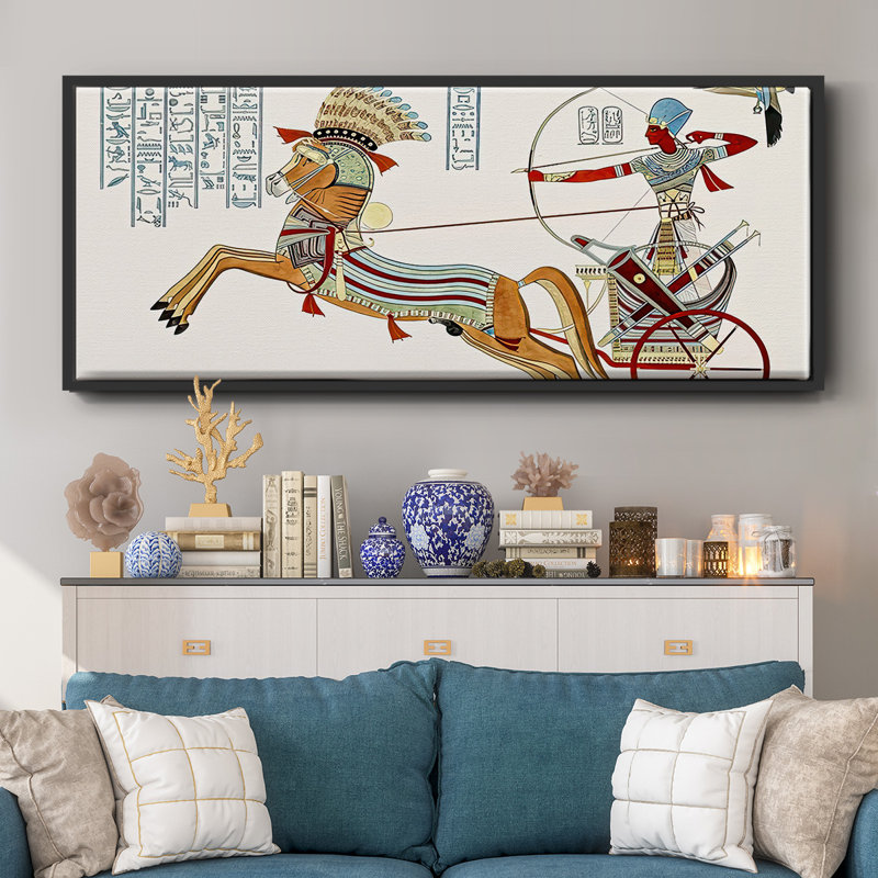 Egyptian Chariots I- Framed Canvas