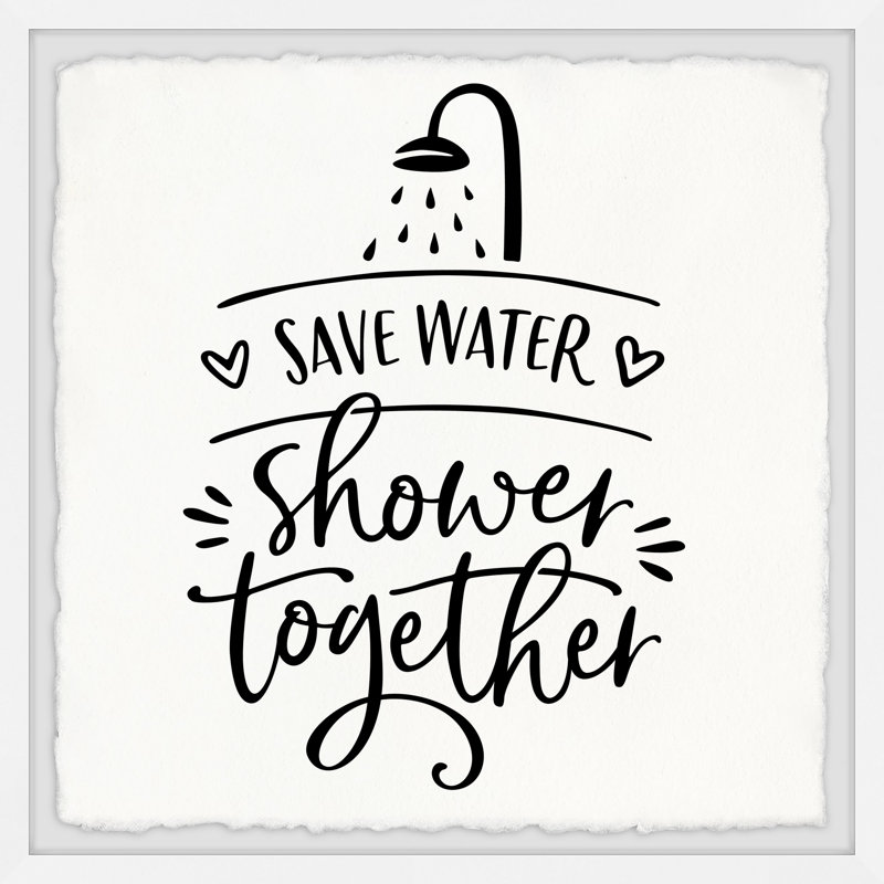 Save Water - Single Picture Frame Print, 61cm H x 61cm W x 3.81cm D