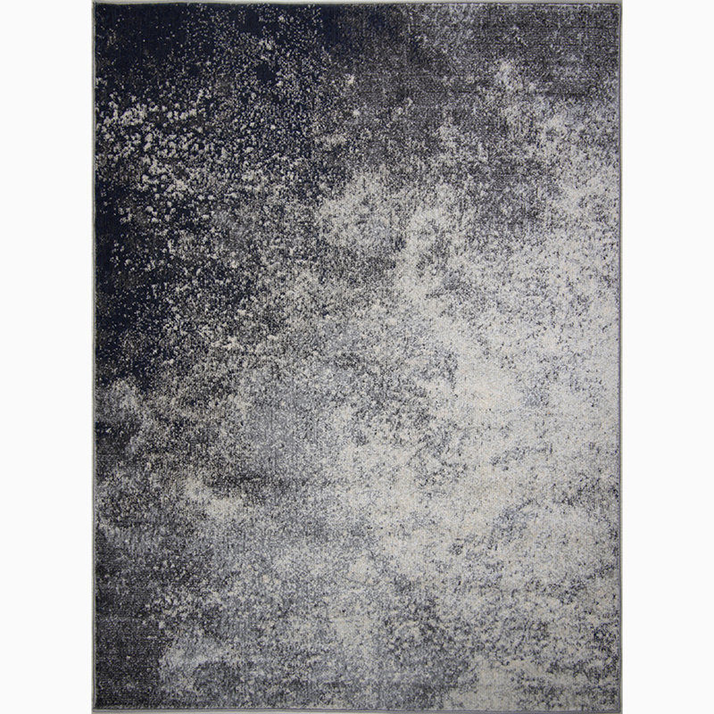 Tapis abstrait en polypropylène tissé à la machine Aghaboy, Rectangle 6 pi 7 po x 9 pi 6 po