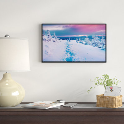 « belle soleil over winter », reproduction de photo sur toile tendue