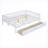 Full Size Solid Pine Wood Daybed with 2 Drawers White for Small Spaces Multipurpose Use-44265728