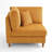 Seemab Upholstered Orange Corduroy Armchair with Pillow Back, One Arm Single Chair Module Part For Sectional Sofa-1038438107
