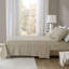4-Piece 100% Cotton Flannel Printed Sheet Set,Beige/White Stripes-122818050-122818051