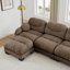 Canapé modulaire confortable en chenille plissé 4 places-197063688-197063685