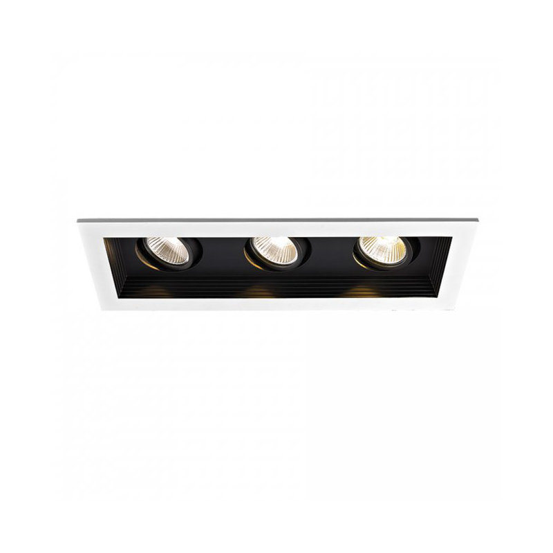 Mini ensemble d’éclairage del encastré 3 lumières de nouvelle construction 3,5 po, 25 °, 2700 K