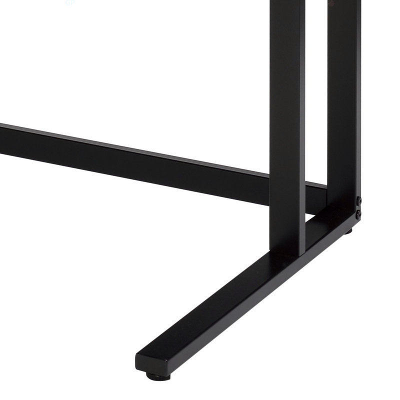 Bureau d'écriture en noyer avec port USB, Noir