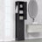 Tall Bathroom Storage Cabinet, Freestanding Storage Cabinet With Hook And Adjustable Shelves, MDF Board