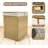 Wicker Laundry Hamper with Lid, 130L (34Gal) Foldable 2-Section Laundry Basket with Removable Machine Washable Liner and Handles, Yellow Rattan Hamper for Organization and Storage-129846466-129846467