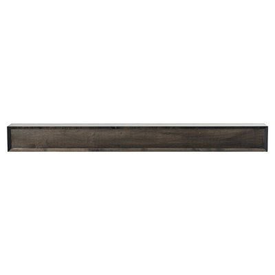 Modern Ember Autumn Floating Maple Wood Fireplace Mantel Shelf - With Angled Corner Accents