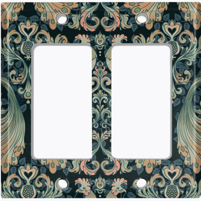 Copper Rust Patina Teal Print 2 - Gang Rocker Standard Wall Plate