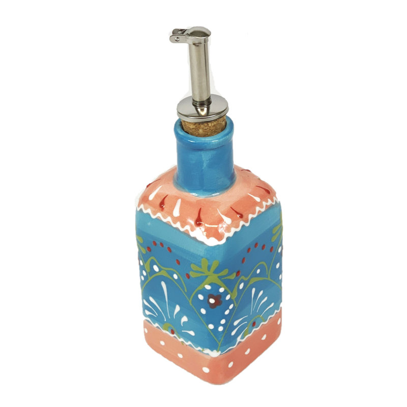 Classic Spanish - Squared Oil Drizzler - Blue/pink