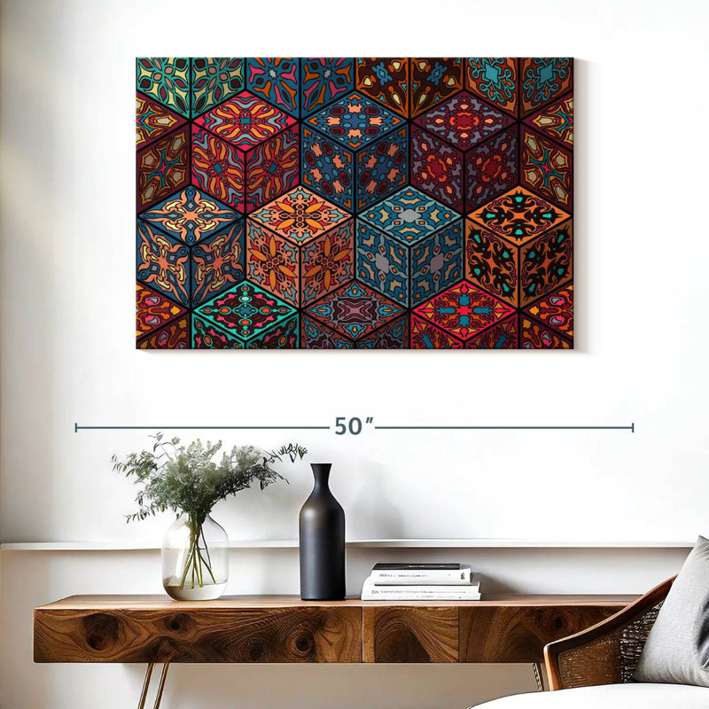 Cubes de mandala Kerner, H 26 po x l 39 po