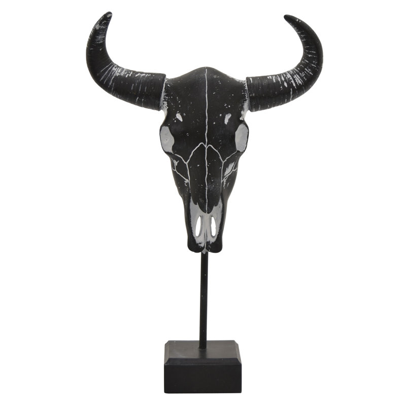 Tête de vache sur base Cassella, Noir