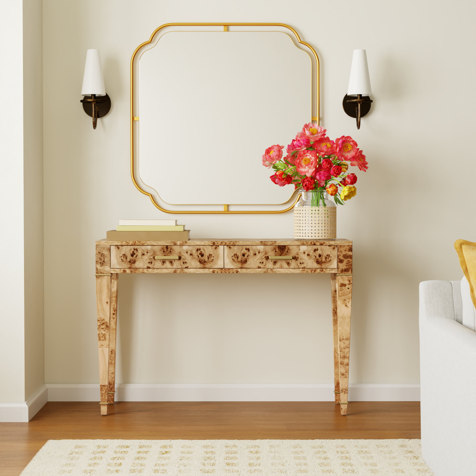 45" Console Table, Natural