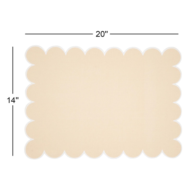 Napperons rectangulaires 100% coton Paddock, Beige