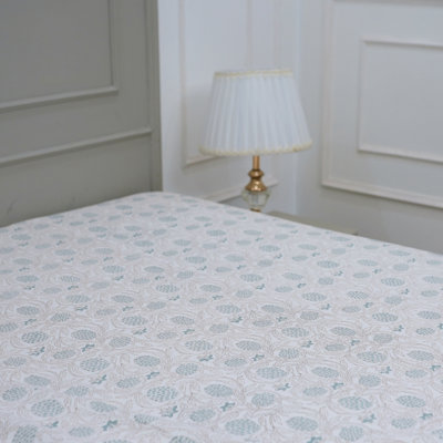 Ensemble de draps en coton Fab divine - Confort fabriqué à la main avec housses de coussin assorties, Merakhi
