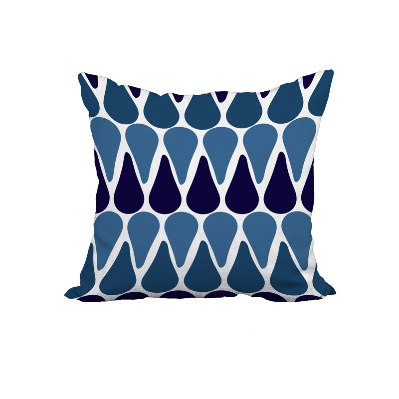  Housse de coussin carré en coton et insert, 18 po x 18 po, Bleu marine