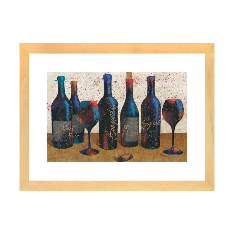«Wine Splash Light I» par All That Glitter - reproduction d'art, H 16 po x l 24 po x P 1 po, Papier encadré naturel