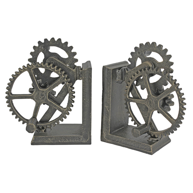Serre-livres en fer Industrial Gear