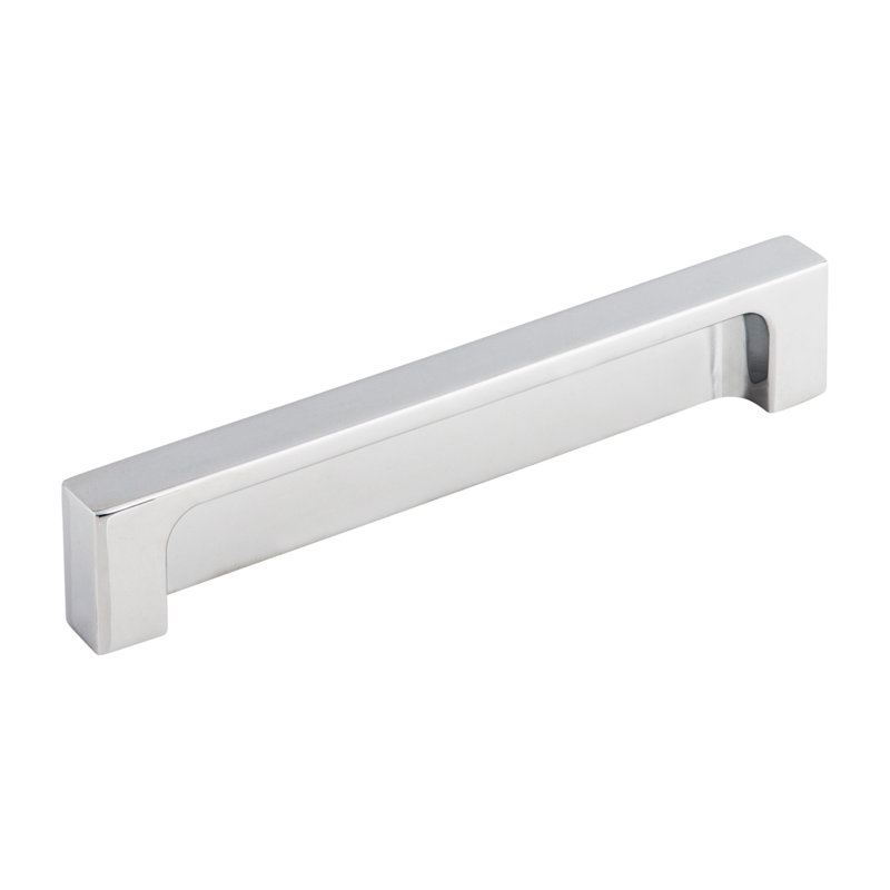 Sanctuary (R) II Modern Metro 12" Center to Center Finger Pull, 5" Center to Center, Polished Chrome