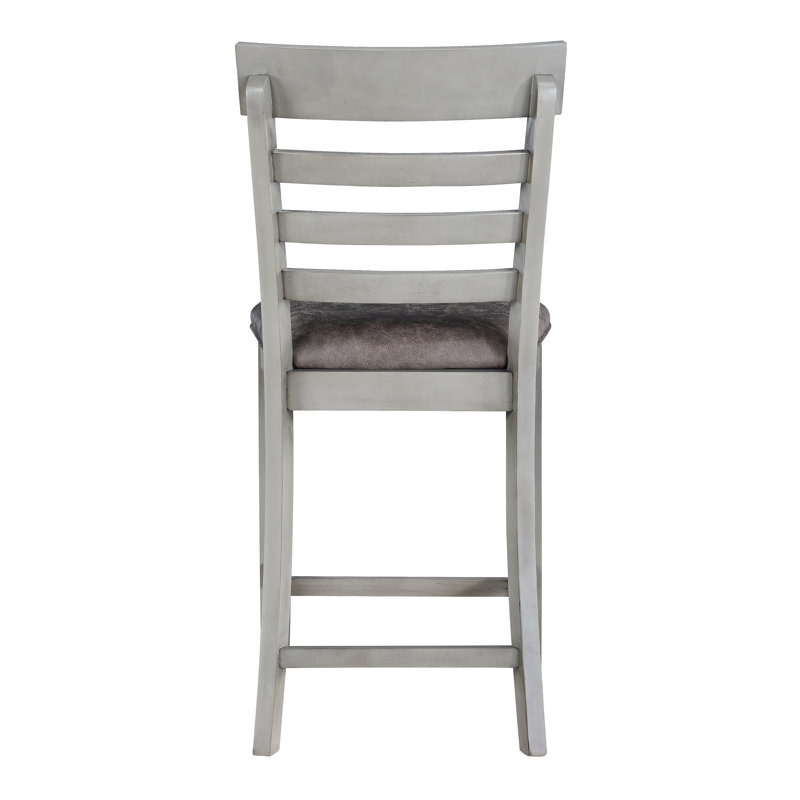Tabouret de comptoir 24 po Knauss, Gris pierre / gris anthracite