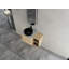 Meuble-lavabo mural 36 po avec lavabo d'art en céramique, tablettes de rangement et porte à fermeture en douceur pour salles de bain modernes