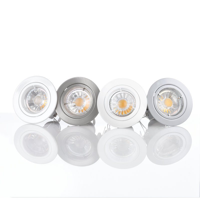 Muthanna Decorative 8cm Recessed Retrofit Downlight, Gloss white