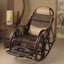 Chaise berçante en rotin
