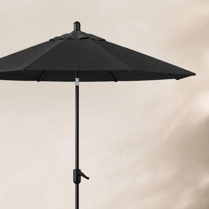 Parasol de marché Sunbrella® 8 pi 8 po Natalie, Saphir noir, Toile Sunbrella® noir
