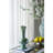 47x15.5x31" Rectangular Console Table with Elegant Floral Design and Mirrored Silver Finish