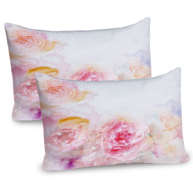 Ensemble de 2 taies décoratives Ambesonne Shabby Flora, H 20 po x l 30 po