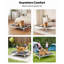 Grand lit surélevé pour chien - Lit surélevé portatif avec filet respirant, structure en aluminium robuste, 49 po x 33 po dans un espace confortable, assemblage facile en 10 minutes, grande fiabilité, surface, installation rapide