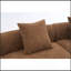 Canapé modulaire incurvé en polyuréthane caramel à compression complète, canapé modulaire en chenille 30D pour appartement et salon, L 110 po, 800 lb, 60 fermeté avec 4 coussins-2009988193